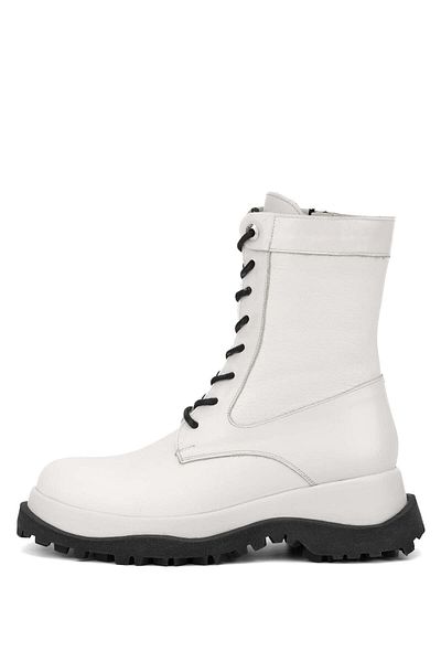 Tamer Tanca Genuine Leather White Broken Casual Boots - Women