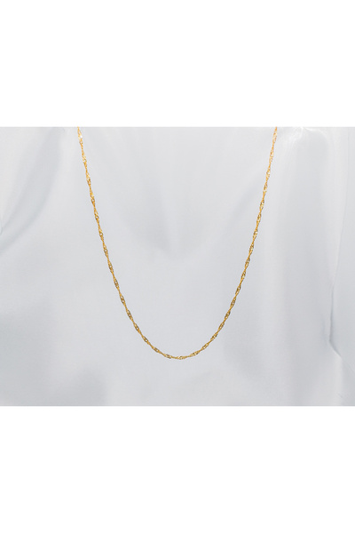 OZAN KUYUMCULUK VOP 925 Ayar Gümüş 22 Ayar Altın Kaplama  Fırfır&Singapur  Zi...