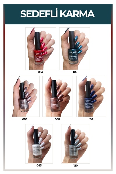 NOTE Nail Flawless 7'li Sedefli Karma Oje Seti