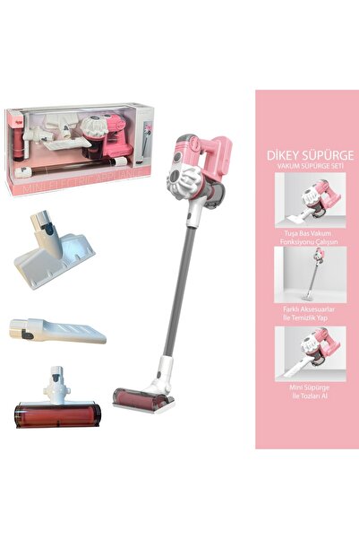 YILDIRIM OYUNCAK Pilli Sesli  Model Çekme Özellikli Dikey Süpürge 75 cm-Vakum...