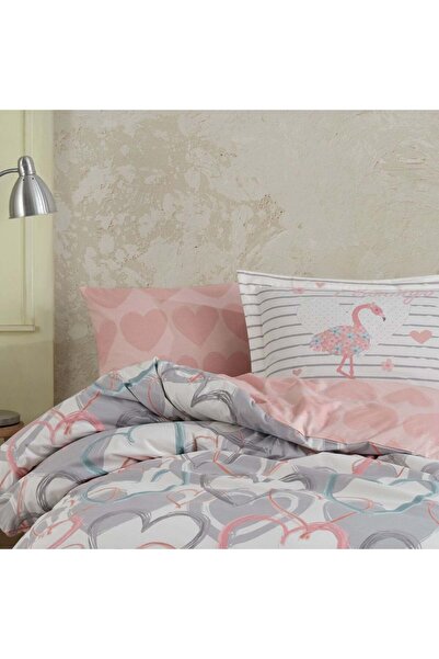 Hobby Set de lenjerie de pat pentru o persoană din Poplin Studio Diana Gri