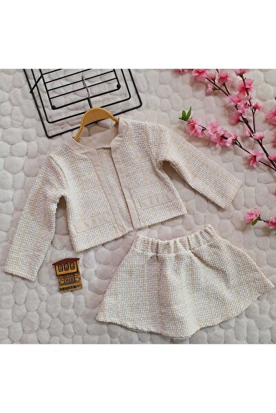 bercan bebe Kız Çocuk Tüvit Etek-Ceket İkili  Takım