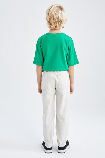 DeFacto Boy's Linen Look Chino Trousers