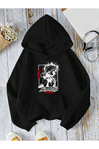 donamod Φούτερ με κουκούλα Unisex Anime Midoriya Izuku