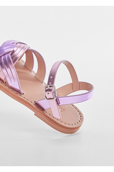 MANGO Baby Metallic Strappy Sandals