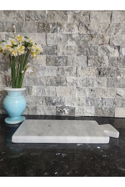Zeybek Marble Marble Cutting Board & Presentation Plate Single Piece (25×35 CM)