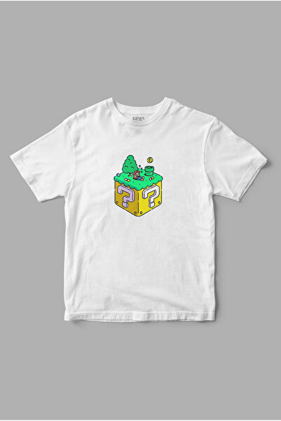 Gries تي شيرت سوبر ماريو مينيمال مطبوع