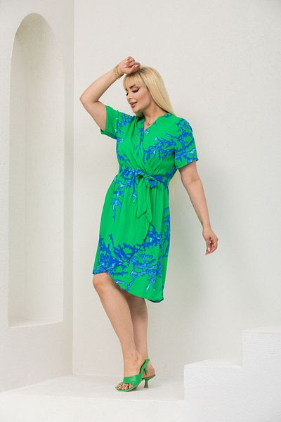 Butik Nilyam Rochie țesătă cu imprimeu pentru femei, cu talie elastică, cu două piepte, 23008