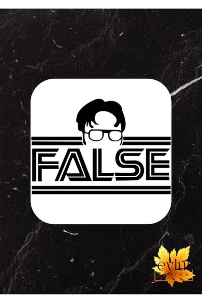 Eylül Design قاعدة أكواب مربعة MDF مطبوعة بتصميم مخصص من The Office Dwight