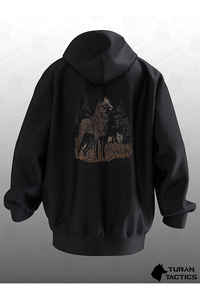 TURAN TACTICS HOODIE OVERSIZE PROiectat ALFA WOLF (UNISEX)