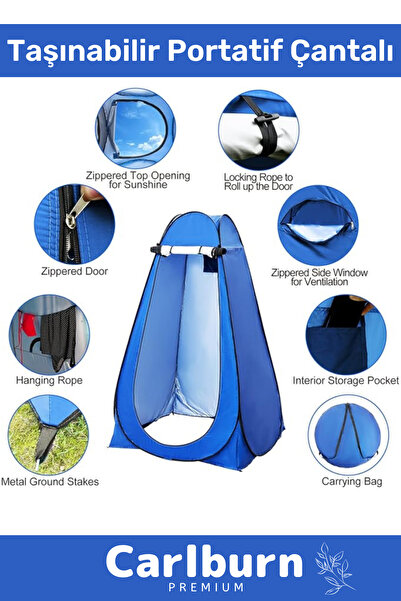Carlburn Premium Pencereli Fermuarlı Kamp Deniz Duş Pazar Giyinme Fotoğrafçı Iç Göstermeyen Prova Kabin Çadır