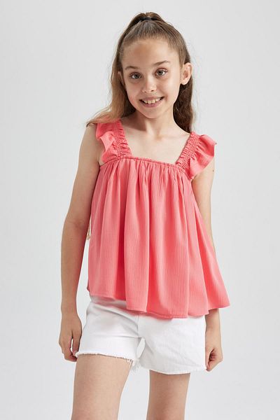 DeFacto Girl's Sleeveless Viscose Blouse Y9152a622hs