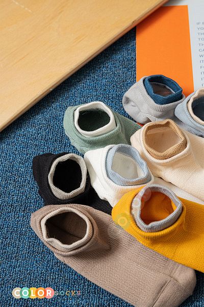 Color Socks Опаковка от 5 бр. Мъжки летни удобни памучни чорапи (без изпотяване)