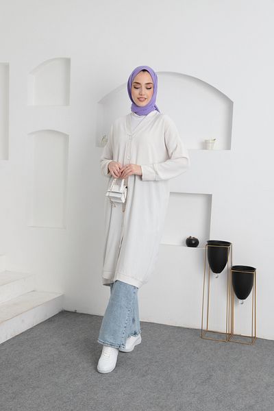 Aranlı tekstil Buttoned Summer Standard Cup/Tunika