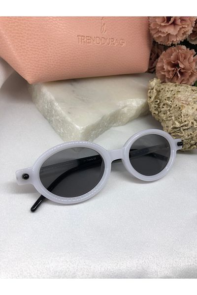 Di Caprio Hary Retro Handles Two Colors White Women's Sunglasses