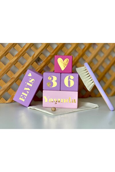 mogokids Anne bebek anı küpü pembe set taraklı