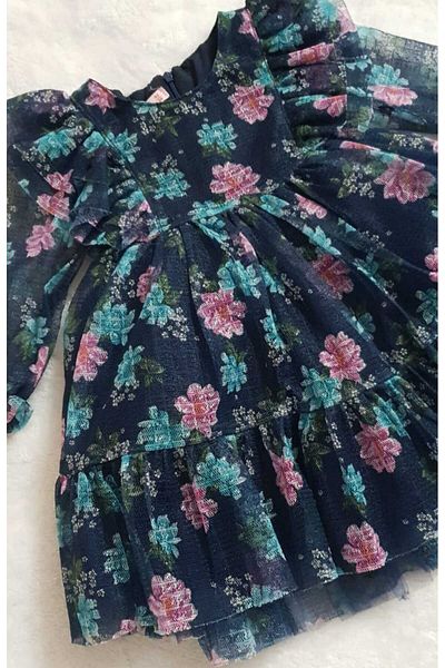 Retro Women Rochie de seara de zi de nastere din sifon cu modele florale pentru fete Rochie de printesa eleganta de zi cu zi
