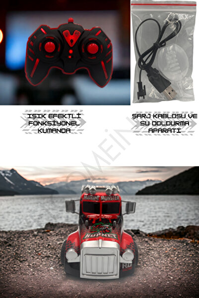welcomein Oyuncak Araba 2.4 Ghz Uzaktan Kumandalı Full Fonksiyon Buhar Çıkartan Ve Drift Atabilen Tır