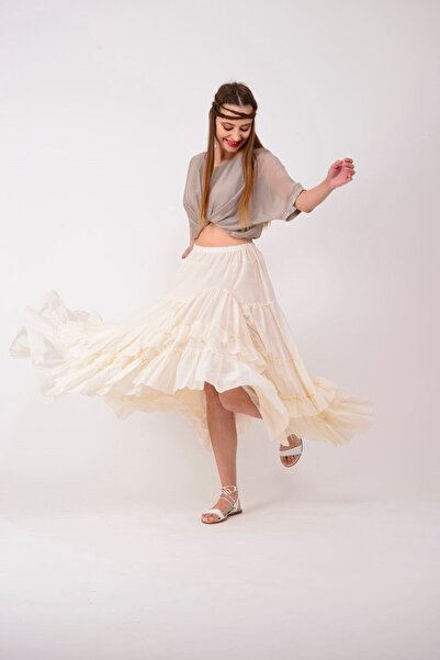 ZTO KADIN İTALYAN PAMUK DOKUMA ASTARLI  ETEK