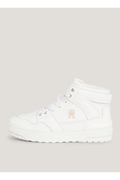 Tommy Hilfiger Beyaz Kadın Deri Sneaker FW0FW07757YBL