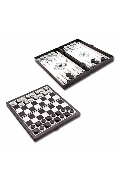 BYCEGU CAT BOY MAGNETIC DOUBLE SIDED TWO PLAY IN ONE TABLE CHESS PLAY SET
