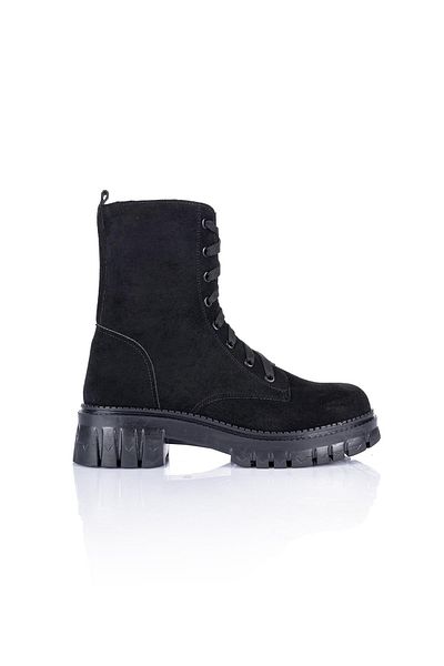 Getcho Γυναικείες Suede Μαύρες Μπότες Arina