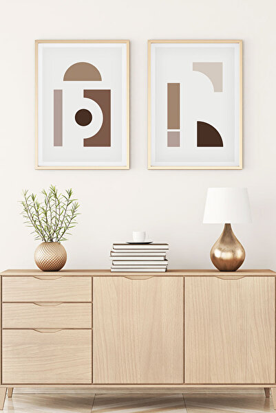 huhuli Ahşap Çerçeveli Modern tablo Seti huhu111