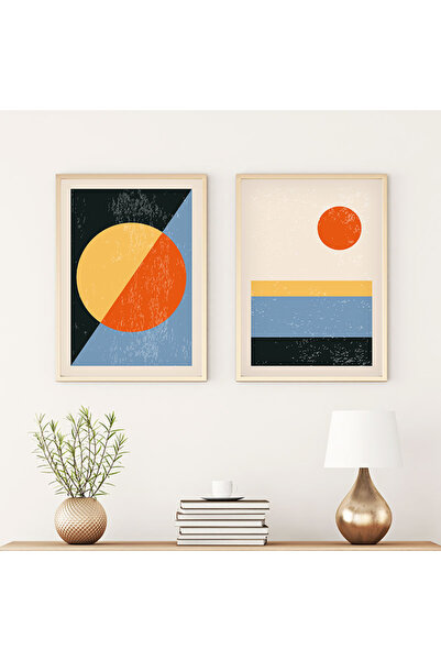 huhuli طقم اللوحة الحديثة بإطار خشبي huhu11