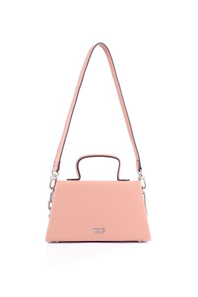 Getcho Sainz Women's Pink Hand and Crossbody Bag – Chain Detailed, Multi-Compartment, Stylish and Comfortable for Daily Use