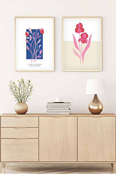 huhuli Ahşap Çerçeveli Modern tablo Seti huhu167