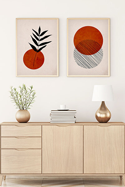 huhuli Ahşap Çerçeveli Modern tablo Seti huhu189