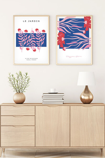 huhuli Set modernih slika u drvenom okviru huhu170