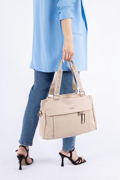 Getcho Sakrotes Women's Light Mink Multi-Eye Large Size Women's Shoulder Bag Pu Leather Zipper Daily Use