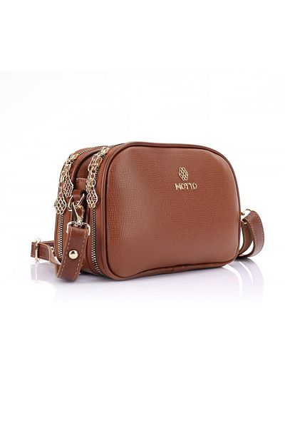 Getcho Jula Taba Women's Crossbody Bag Small Size Zippered Double Eyed Hanging Bag for Daily Use