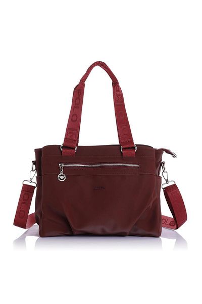 Getcho Joan Women's Burgundy Multi-Eye Shoulder Bag – Zippered, Large Volume Model