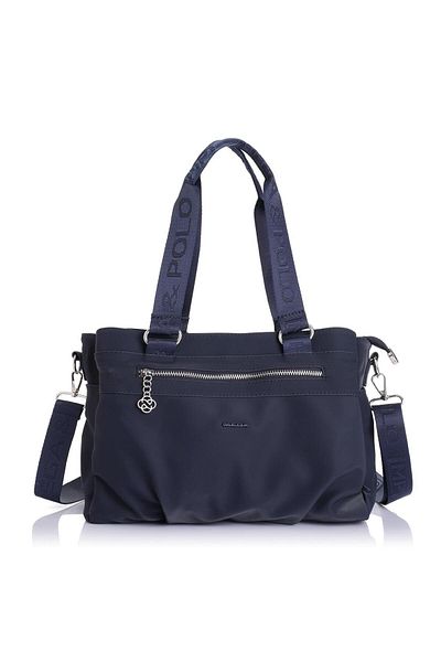Getcho Joan Women's Navy Blue Multi-Eye Shoulder Bag – Zippered, Large Volume Model