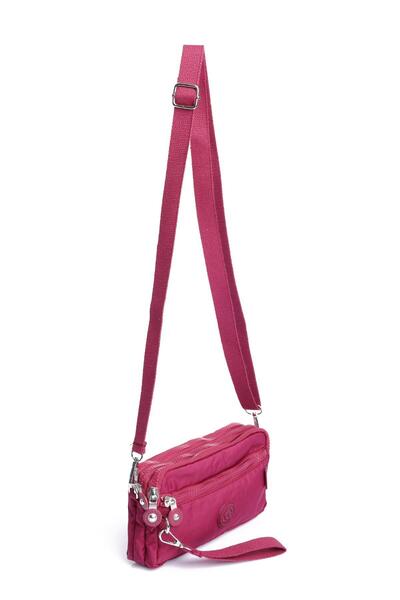 Getcho Moby Burgundy Multi-Eye Waterproof Women's Crossbody Bag Lightweight Fabric, Zippered, Daily Colorful Model