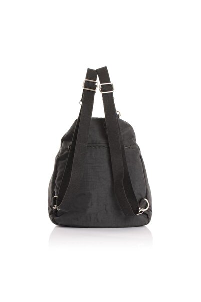 Getcho Paren Women's Waterproof Crinkle Black Women's Backpack with Replacement Shoulder Strap Suitable for Daily Use