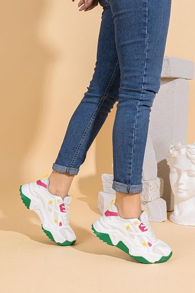 Getcho Rentın Pantofi sport albi multi pentru femei pentru femei