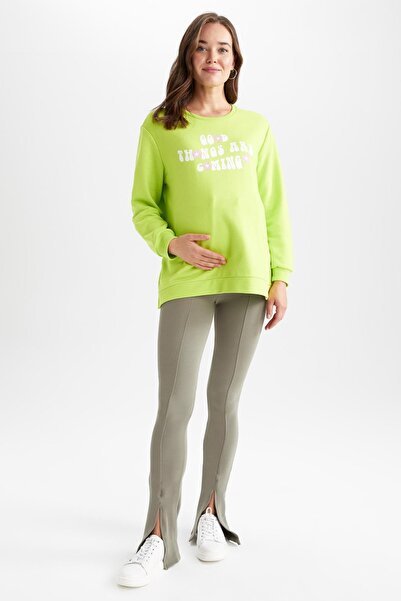 DeFacto High Waist Slit Leg Maternity Pants Z1080az22au