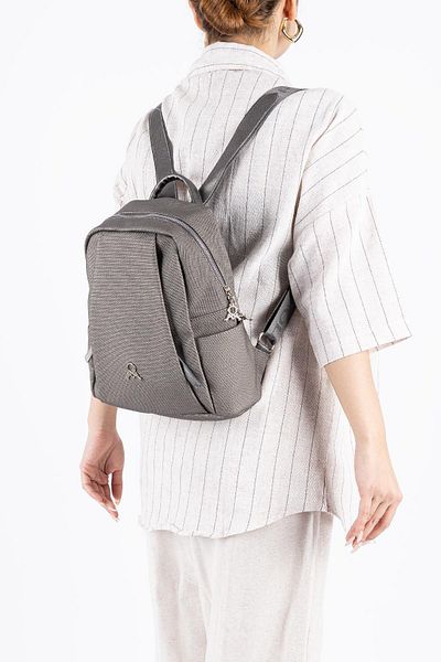 Getcho Meris Women's Gray Backpack - Lightweight and Suitable for Daily Use, Multi-Compartment Design