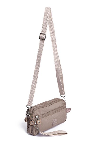 Getcho Moby Light Mink Multi-Eye Waterproof Women's Crossbody Bag Lightweight Fabric, Zippered, Casual Color Model