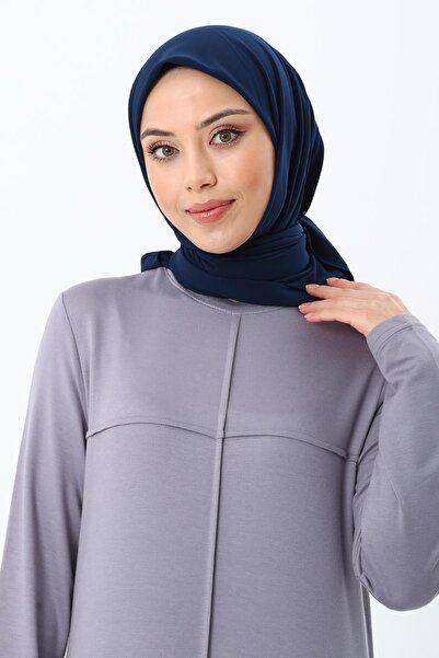 ASİLNUR وشاح حرير المدينة باللون الأزرق الداكن