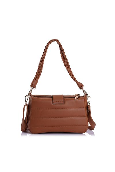Getcho Tapa Taba Women's Shoulder Bag with Buckle and Knitted Strap, Stylish Short and Long Handle Model for Daily Use