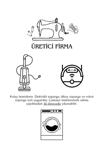 BELLİNO Yıkanabilir Kaymaz Pamuk Dokuma Taban Çiçekli Home Sweet Home Kapı Önü Paspası