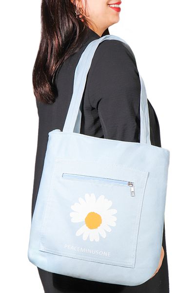 Toz Vintage Canvas Daisy Patterned Cloth Shoulder - Shoulder Bag