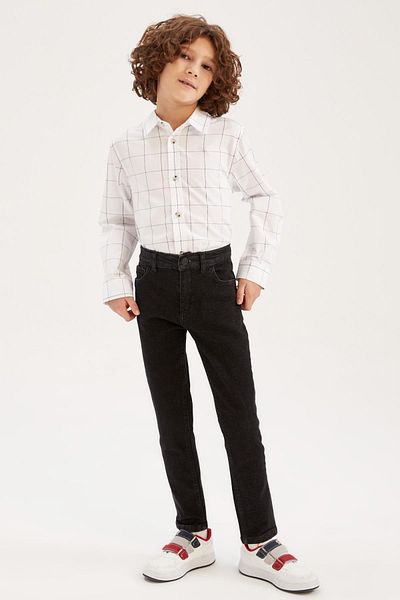 DeFacto Boy's Regular Fit Poplin Long Sleeve Shirt Z2658a622wn