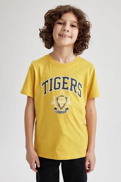 DeFacto Boy's Crew Neck Printed Short Sleeve T-Shirt Z2797a623sm
