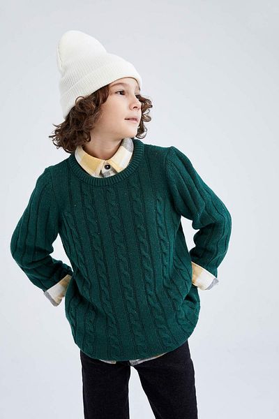 DeFacto Jungenpullover mit Rundhalsausschnitt Z2404a622wn