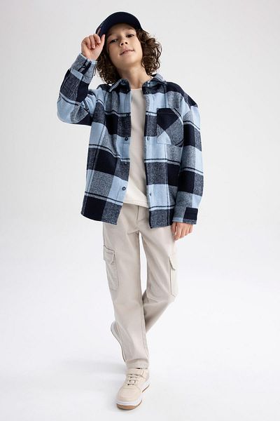 DeFacto Boy's Long Sleeve Flannel Shirt Z1003a623sp